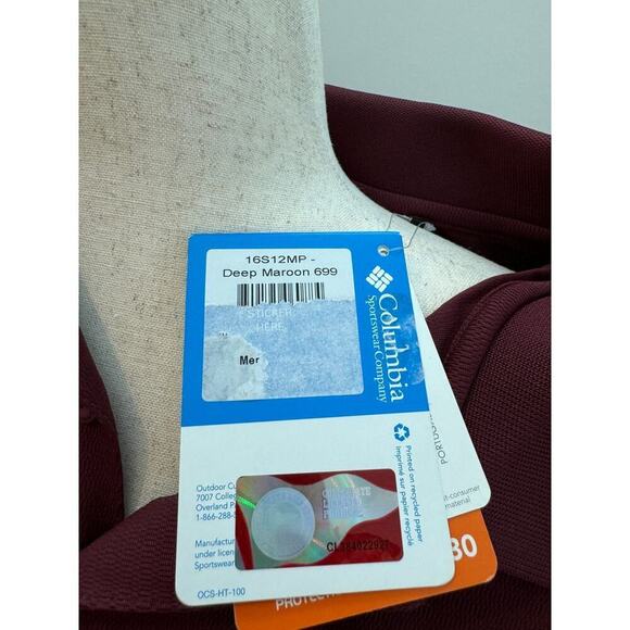 NWT MENS COLUMBIA GOLF POLO Mississippi State Size Large - Picture 4 of 4